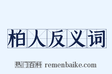 柏人反义词是什么意思的图片